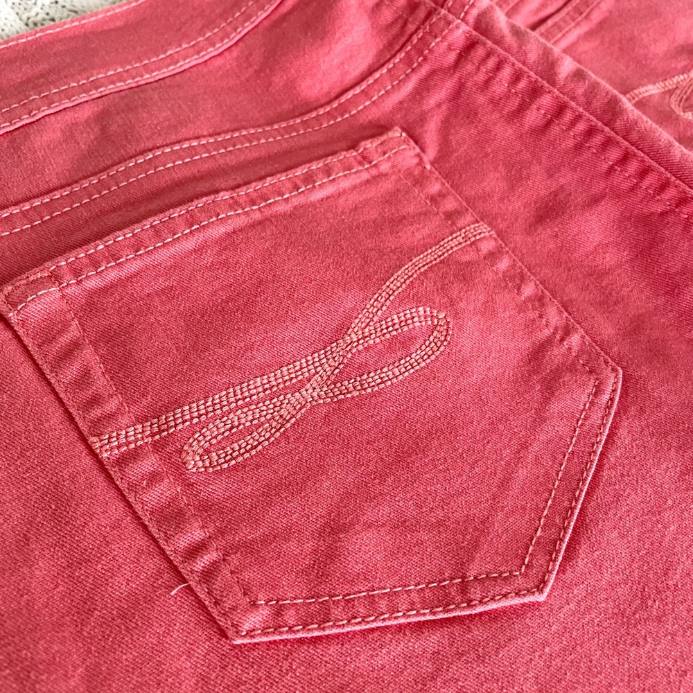 Style & Co Coral Pink High Rise Slim Leg Jeans Size 12P - Picture 3 of 11